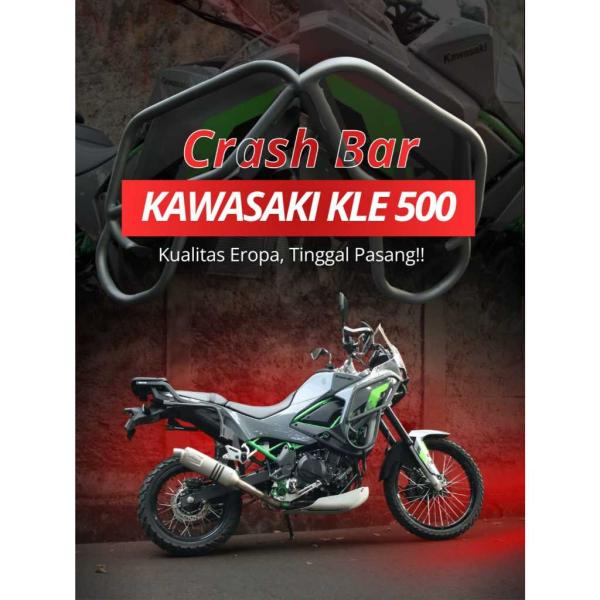 Custom CrashBar Kawasaki KLE500 KLE 500 Crash Bar Pelindung Mesin