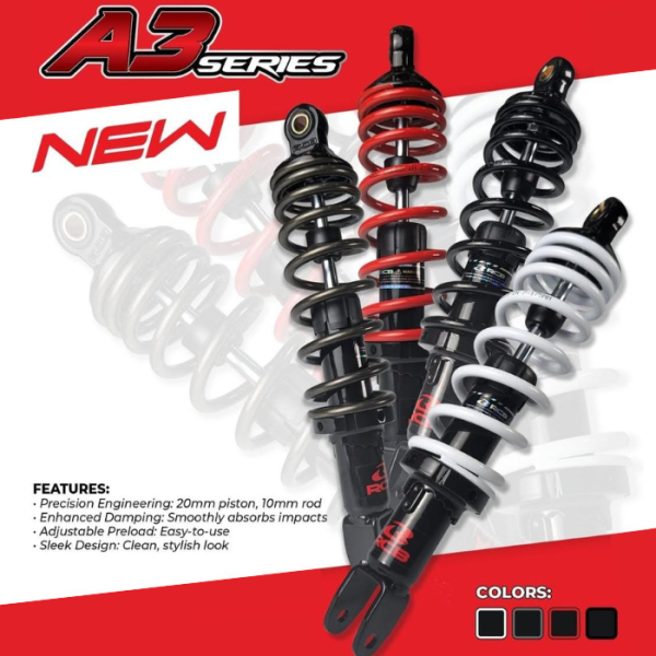 Shock Shockbreaker RCB A3 Untuk Vario 125 150 330mm Non Tabung