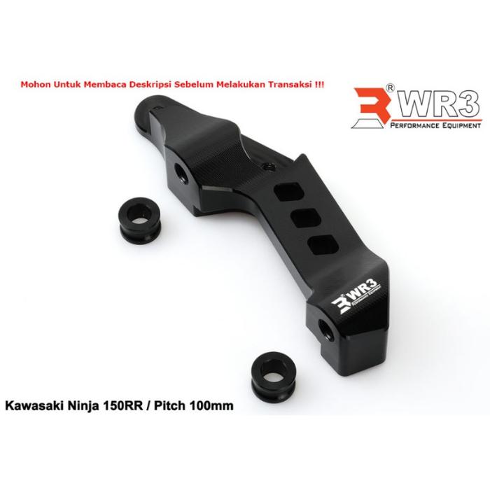 Bracket Braket Kaliper Brembo Depan WR3 Monoblok Monoblock Ninja 150RR 150 RR Pitch 100mm Disc 300 320mm