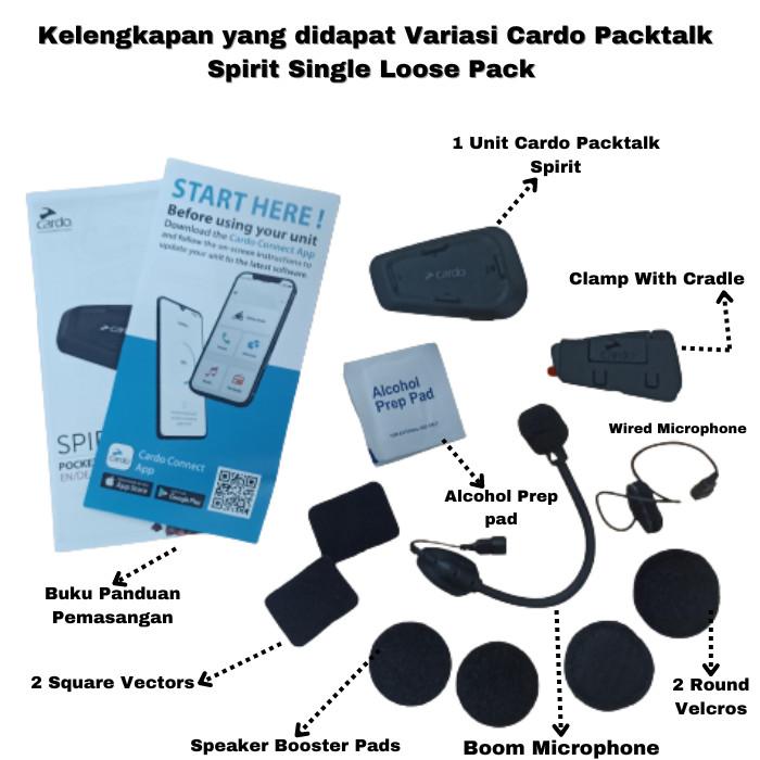 Intercom Cardo Pactalk Spirit Bluetooth Helmet Communication