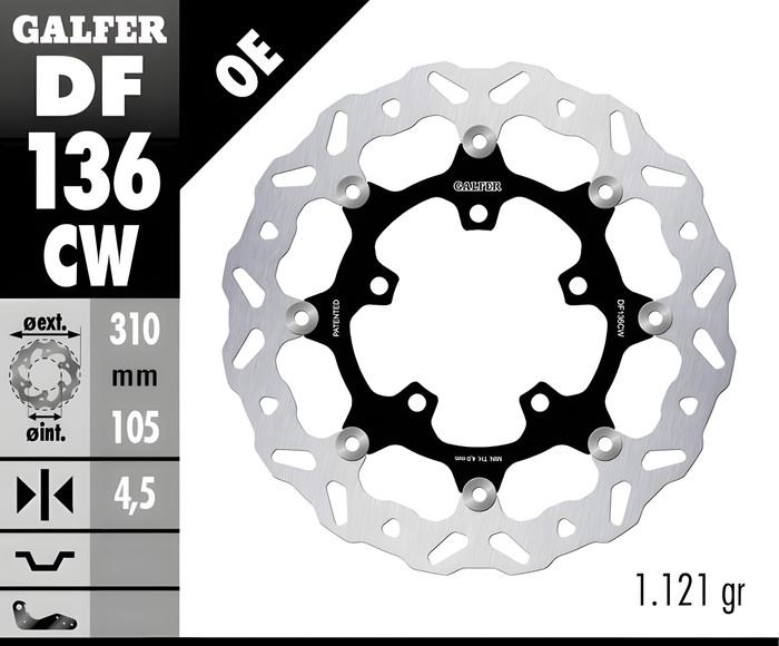 Disc Brake Galfer Floating Complete Depan CB500X 310mm Disc Wave
