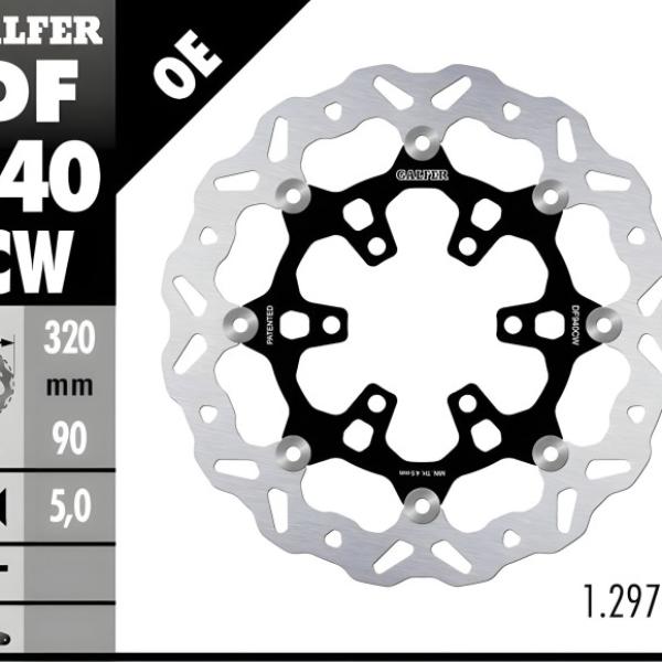 Disc Brake Galfer Floating Complete Depan KTM390 320mm Disc Wave