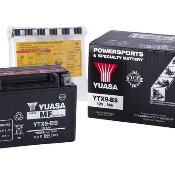 Aki Motor Ninja 250 R FI RR Mono Yuasa YTX9BS YTX9 BS 12V 8Ah