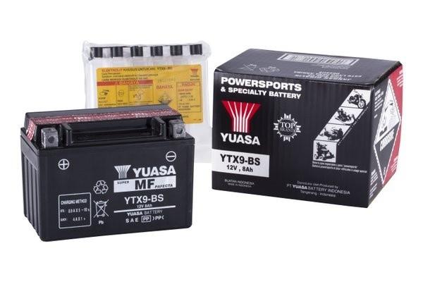 Aki Motor Ninja 250 R FI RR Mono Yuasa YTX9BS YTX9 BS 12V 8Ah