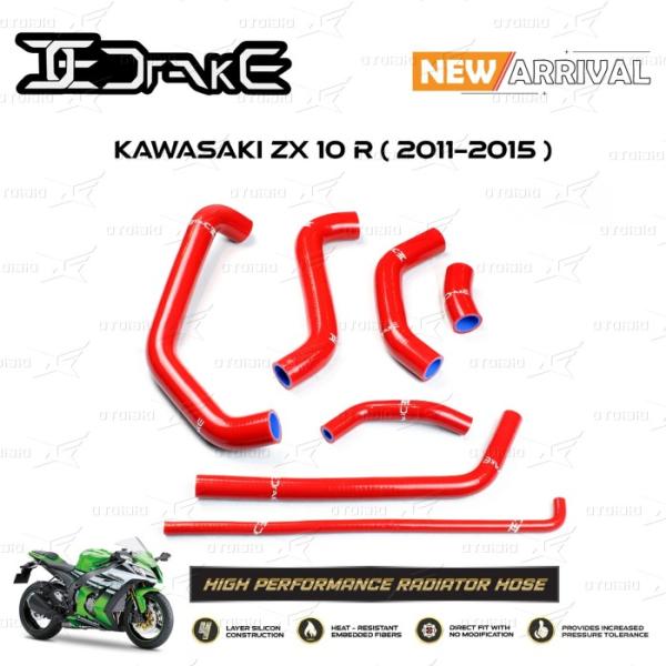 Selang Radiator Drake Kawasaki Ninja ZX10R ZX 10R '11-'15 Radiator Hose
