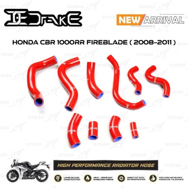Selang Radiator Drake Honda CBR1000 1000RR '08-'11 Radiator Hose
