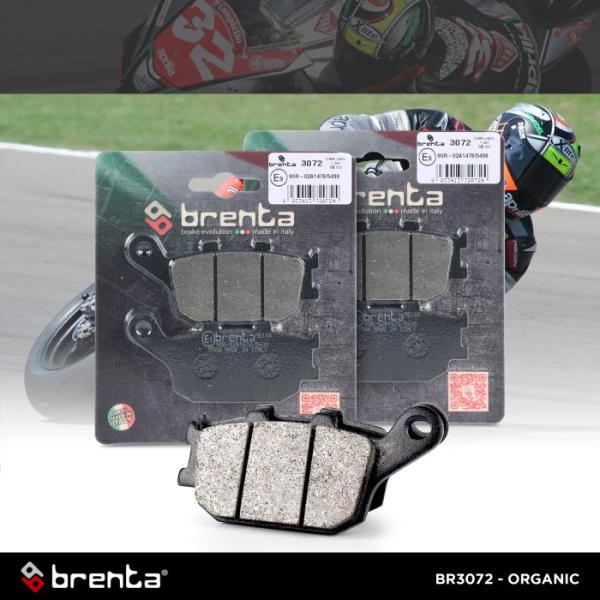 Kampas Rem Organik Brenta R6 '05-'16/R1 '07-'14 Belakang BR3072