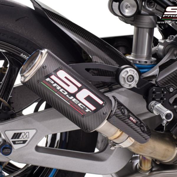Sc Project Slip On CR-T Carbon Exhaust With Stoneguard Grid BMW S1000 RR M1000 RR '20-'24