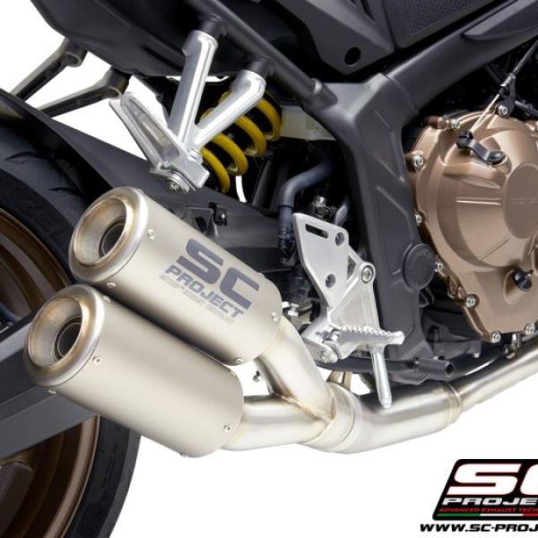 SC Project Fullsystem Stainless Twin CRT Titanium Honda CB650R '19-'20