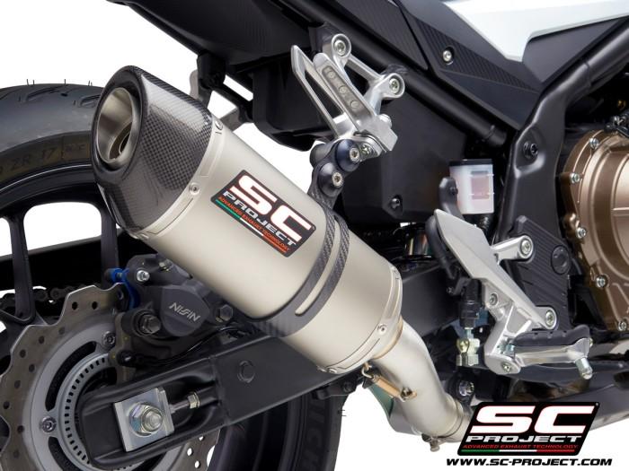 SC Project Slip On Oval Muffler Honda CB500 F/X '19-'20
