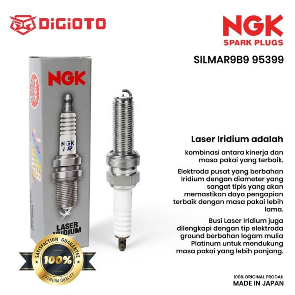 Busi Iridium NGK SILMAR9B9 Kawasaki Ninja 250Fi 2018/Ninja H2 2015 L