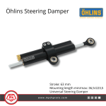 Ohlins Steering Damper / Stang Stabilizer Stroke 63 SD 007 - Black