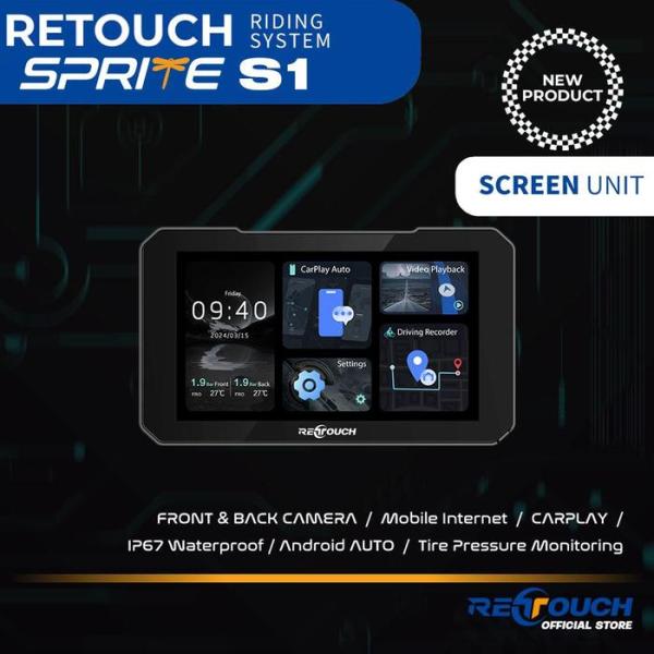 Dashcam Retouch Riding System Sprite S1 Waterproof 2 CMOS Camera 2 TPMS Camera Tire Pressure Motoriycle Bluetooth Display