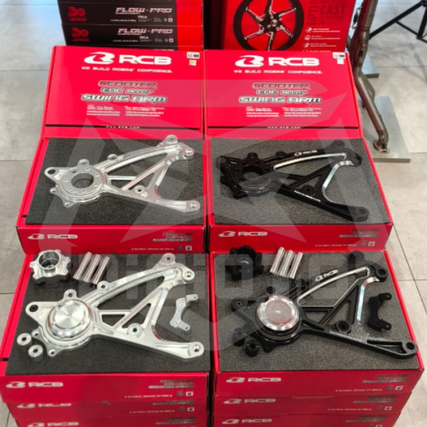 Swing Arm CNC RCB Xmax Old New Connected Black Silver