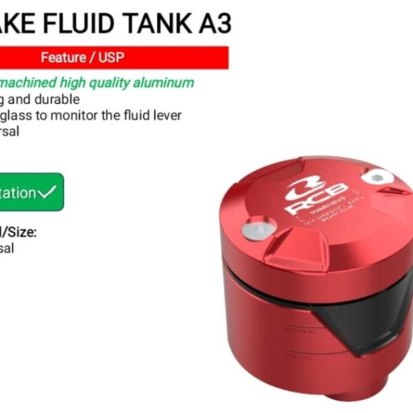 Tabung Minyak Rem Variasi CNC Besar RCB A3 Brake Fluid Tank Universal