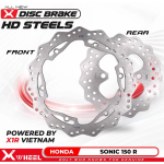 Piringan Cakram Disc Discbrake Depan Belakang Standar XWheel Sonic 150r Ukuran 295mm (F) 190mm (R)