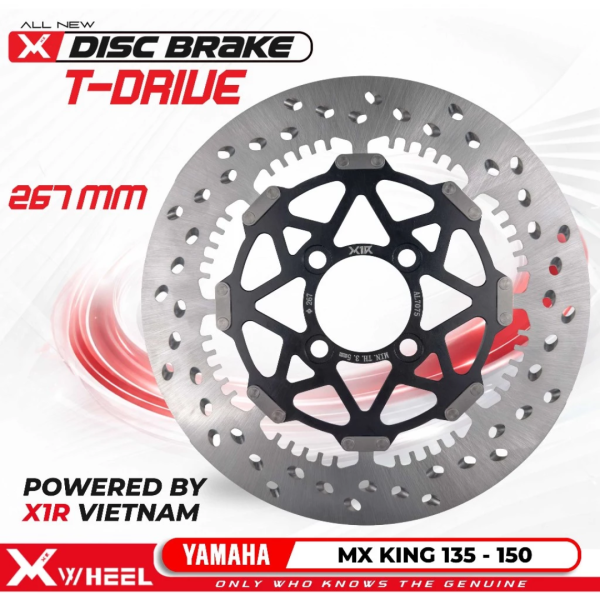 Discbrake Cakram Full Floating XWheel T-Drive Mx King 150 267mm Piringan Cakram Depan